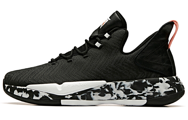 Anta Crazy 3 Low top Basketball Shoes Men's Black White