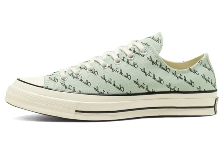 Chuck 70 Converse Low 'Scripted Signature Print - Green Oxide'