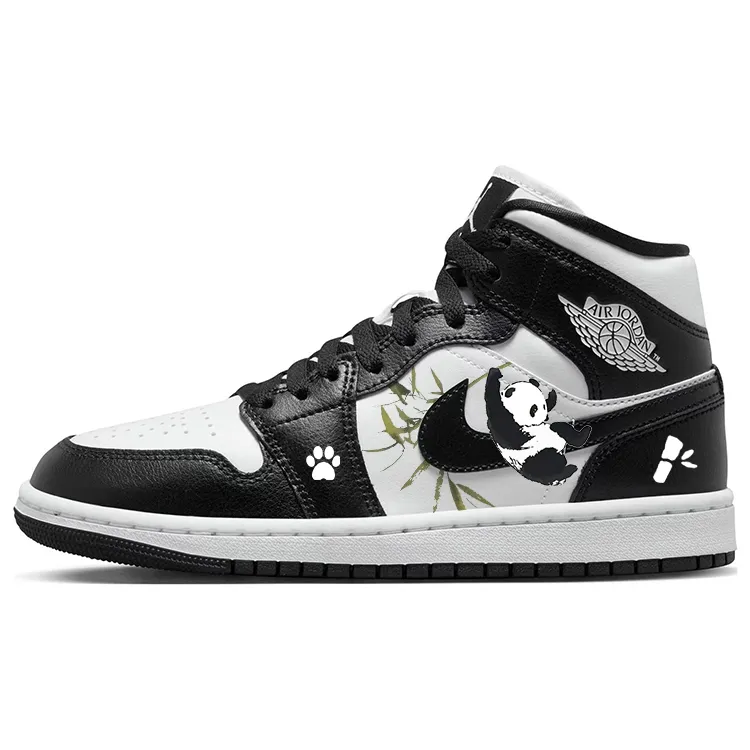 Jordan Air Jordan 1 Vintage Basketball Shoes Women's Mid Top White/Black