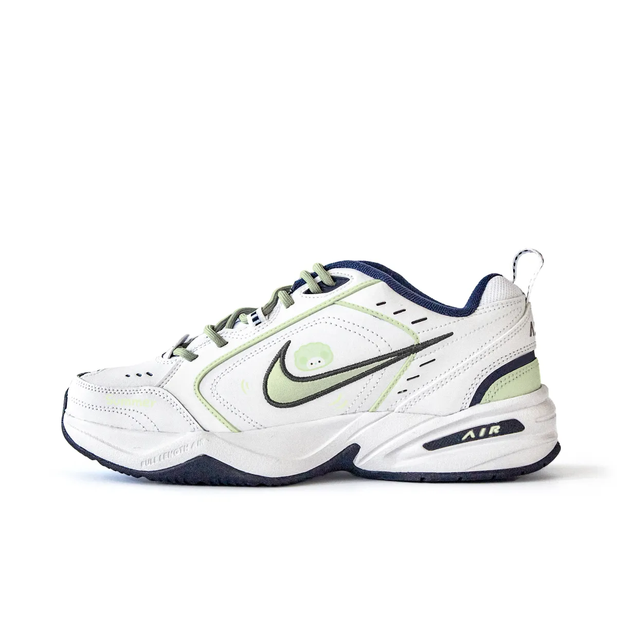 Nike Air Monarch 4 I Only Like You PU, Textile, Synthetic Leather Slip Resistant Abrasion Resistant Low top