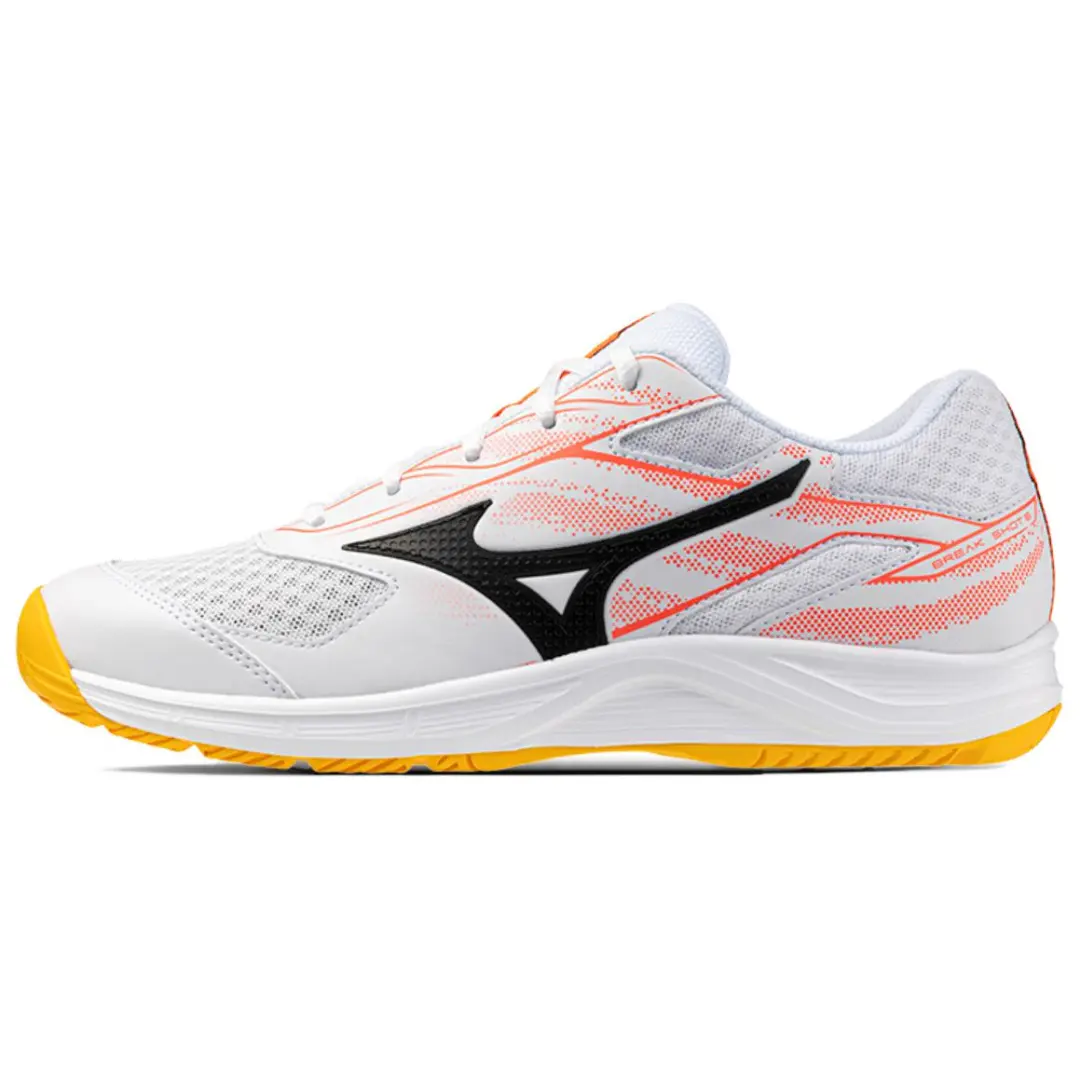 Mizuno BREAK SHOT 5 AC General Training Cushioning Slip Resistant Abrasion Resistant Tennis Shoes Unisex White Orange