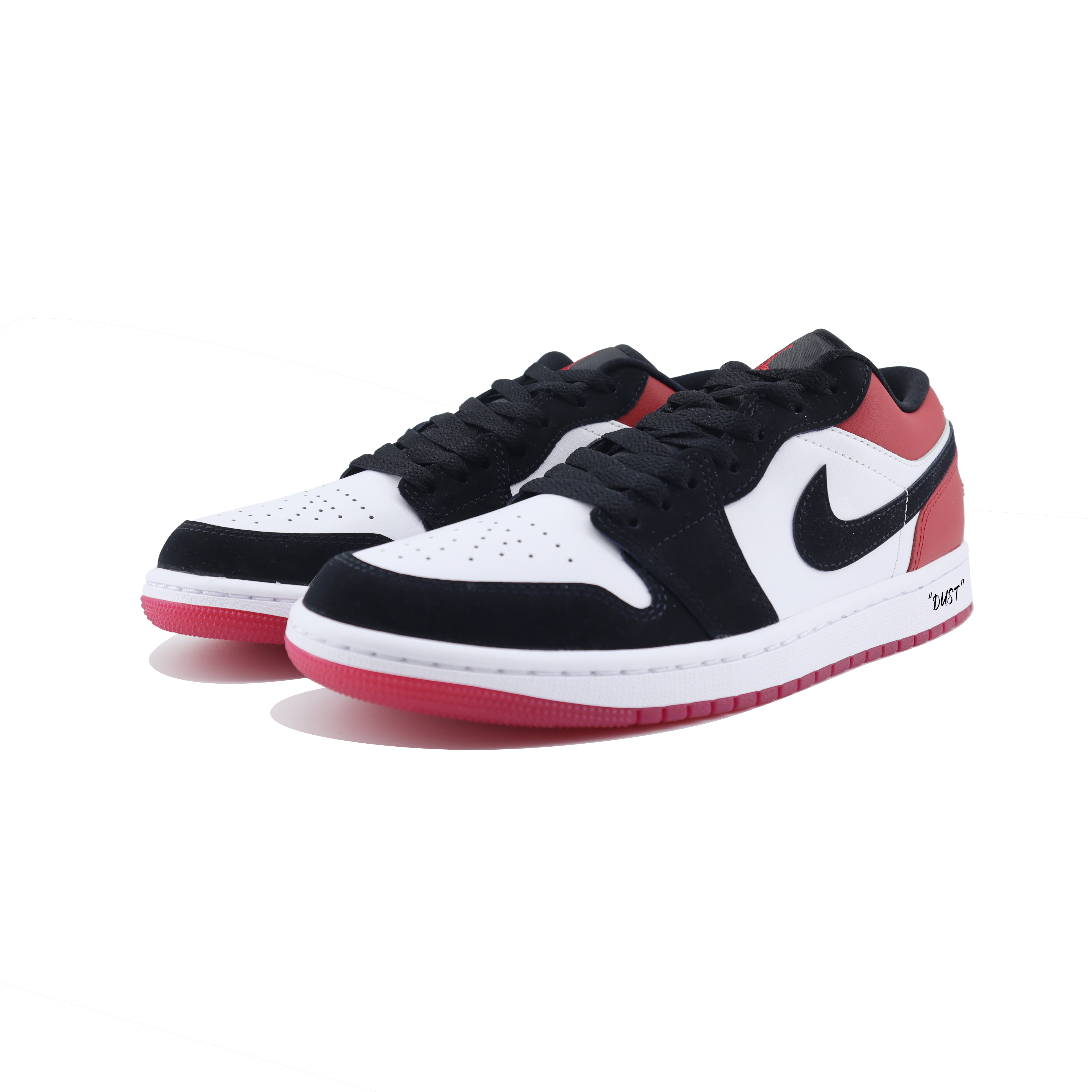 Jordan Air Jordan 1 ‘White Black Gym Red’ Slip Resistant Abrasion Resistant Low top Vintage Basketball Shoes Unisex