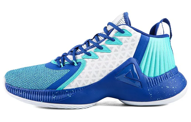 PEAK Breathable Low top Performance Basketball Shoes Men's White Blue