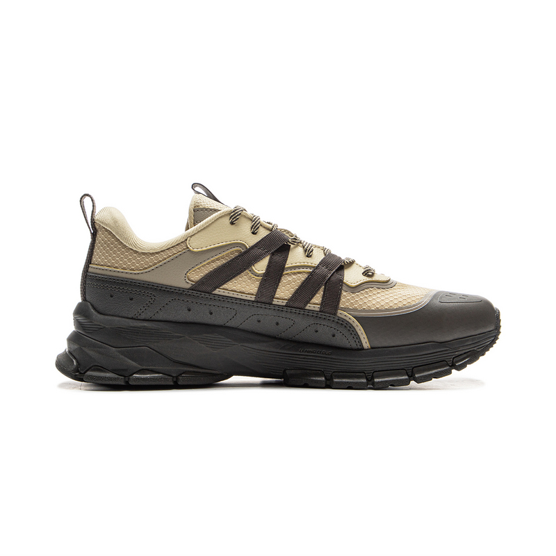 Li Ning Outdoor CF Tracing, Leisure Walk V3 Slip Resistant Abrasion Resistant Low top Hiking Shoes Men’s Khaki Gray