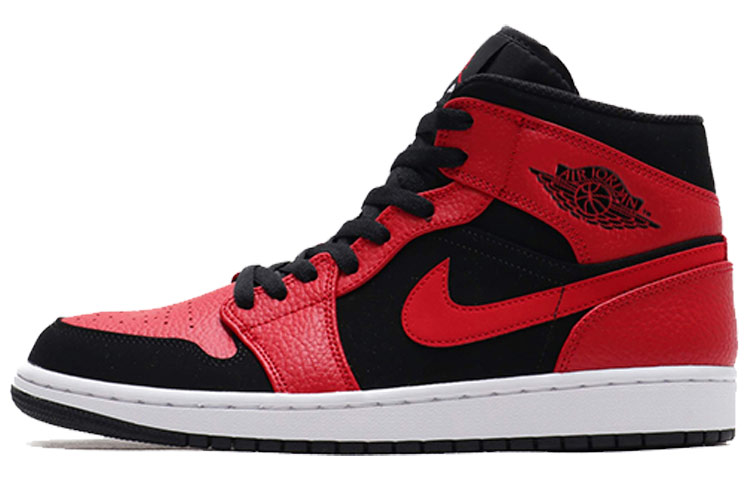 Jordan Air Jordan 1 Mid Xiaoban Wear OG Model Xiaoban Wear Mid Top Retro Basketball Shoes Men's Black Red