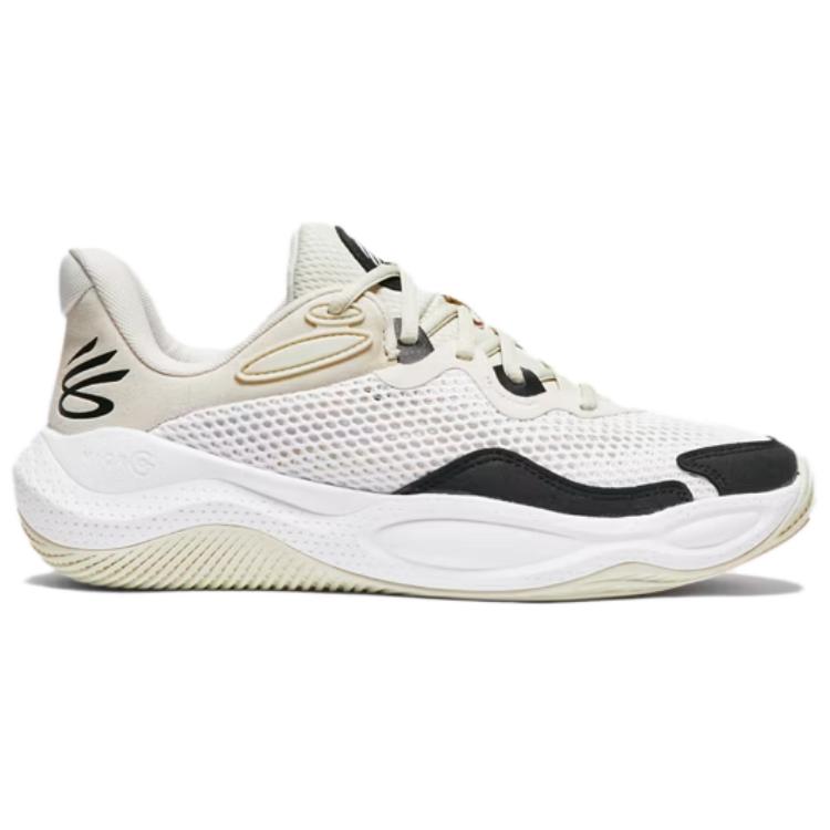 Under Armour Curry Splash 24 Slip Resistant Abrasion Resistant Low top Basketball Shoes Unisex Ecru