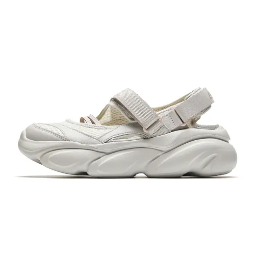 Anta Slip Resistant Abrasion Resistant Breathable Cushioning River Trekking Shoes Women's White Gray