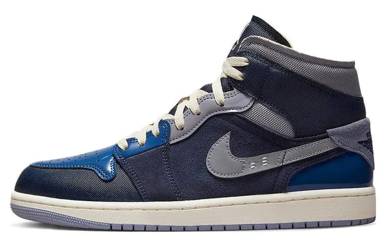 Jordan 1 Mid Se Craft Obsidian French Blue Ashen Slate White