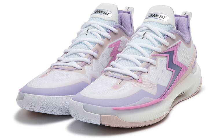 361° BIG3 5.0 Quick PRO Basketball Shoes Men’s Low Top 361 Degrees White/Digital Lavender