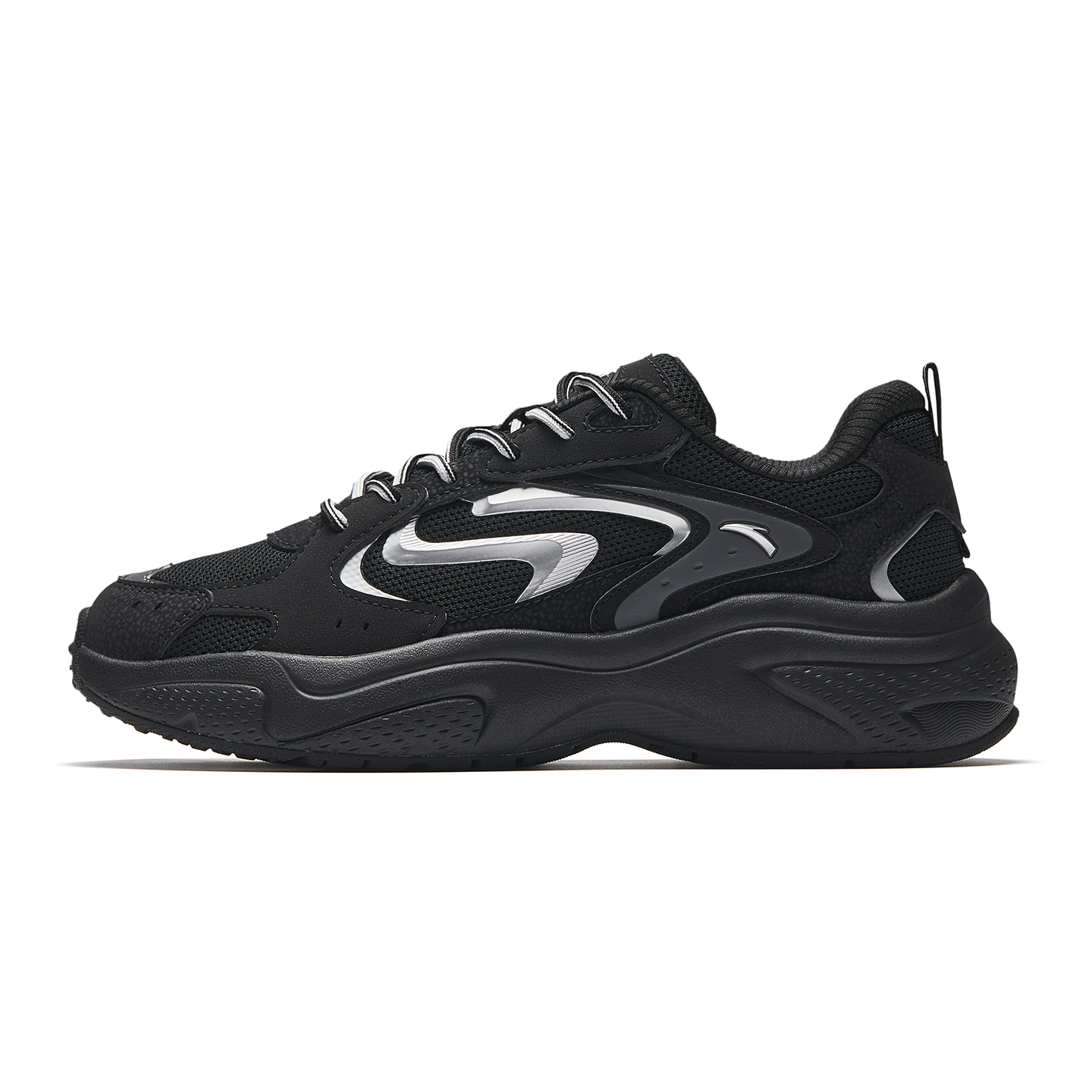 Anta Starlight 3 Low top Platform Chunky Sneakers Women's Black Silver