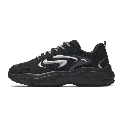 Anta Starlight 3 Low top Platform Chunky Sneakers Women's Black Silver