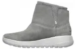 Skechers One The Go Socks Stitching Short Boots 'Dark Grey' Women's