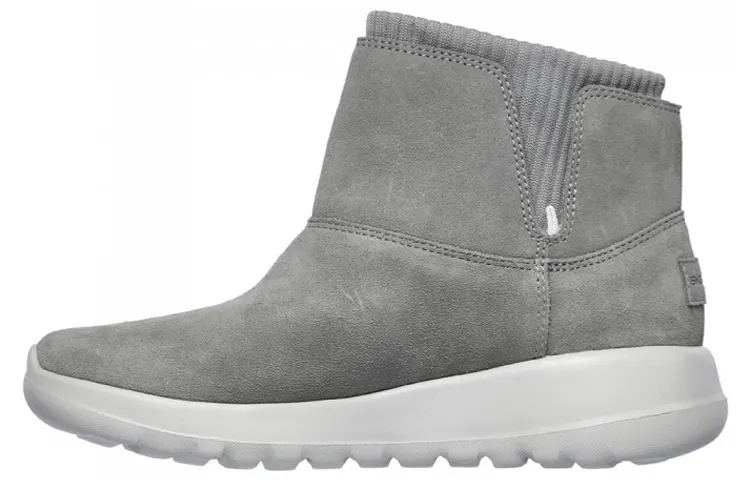 Skechers One The Go Socks Stitching Short Boots 'Dark Grey' Women's