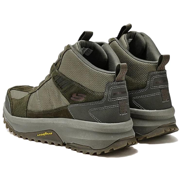 Skechers OUTDOOR Breathable Mid top Mountaineering Shoes Men’s Olive Green