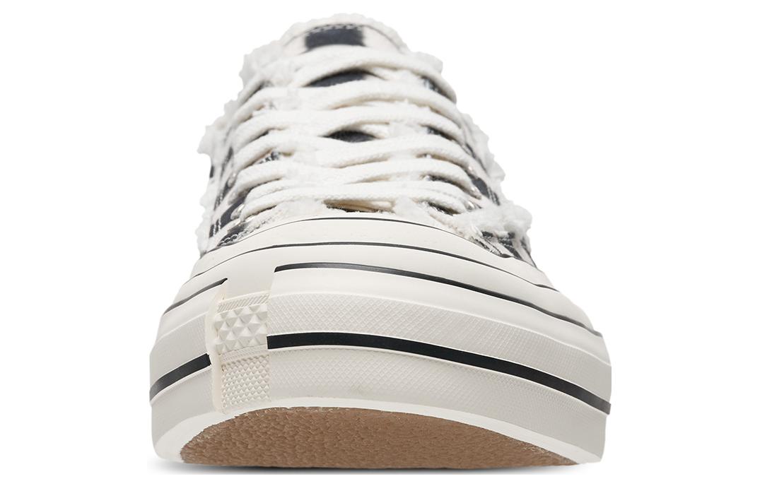 XVESSEL G.O.P. LOWS PIXEL Slip Resistant Abrasion Resistant Low top Canvas Shoes Unisex Black White