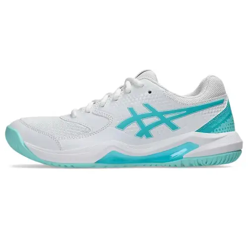ASICS Gel Dedicate 8 Pickleball White Energy Aqua Women's