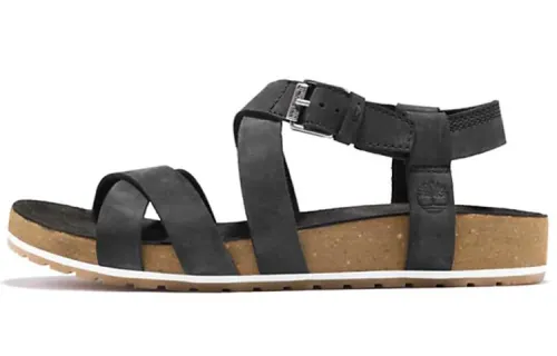 Timberland Women's Malibu Waves Ankle-Strap Sandal 'Jet Black'