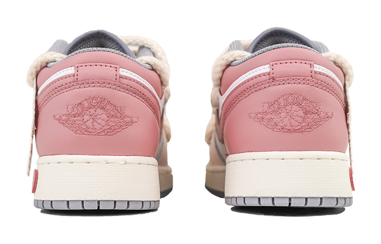 Jordan Air Jordan 1 Low Abrasion Resistant Slip Resistant Low top Vintage Basketball Shoes GS Light Pink