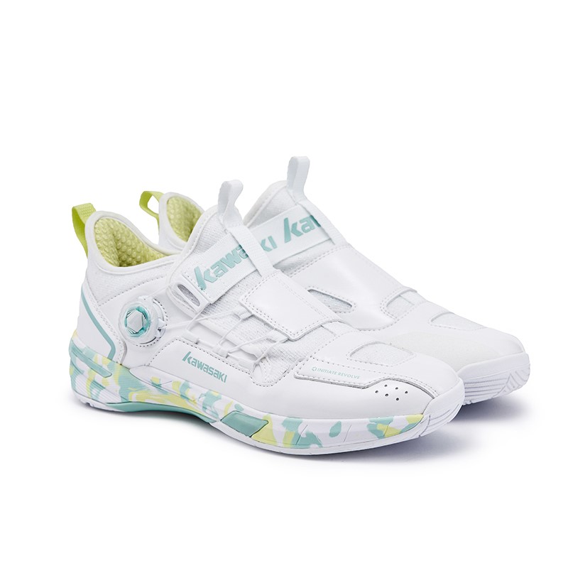 Kawasaki Crossover 2.0 Mid Collection Cushioning, Wear Resistant Mid top Badminton Shoes Unisex
