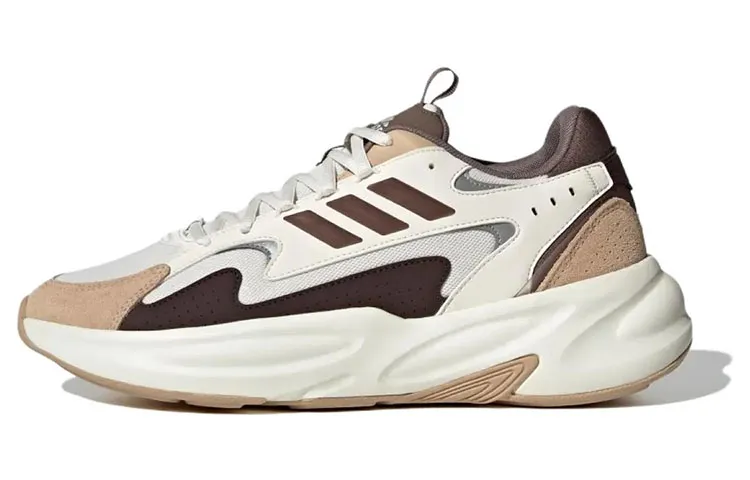 Adidas OZWAVE Mesh Height Increasing Mid top Chunky Sneakers Unisex Brown