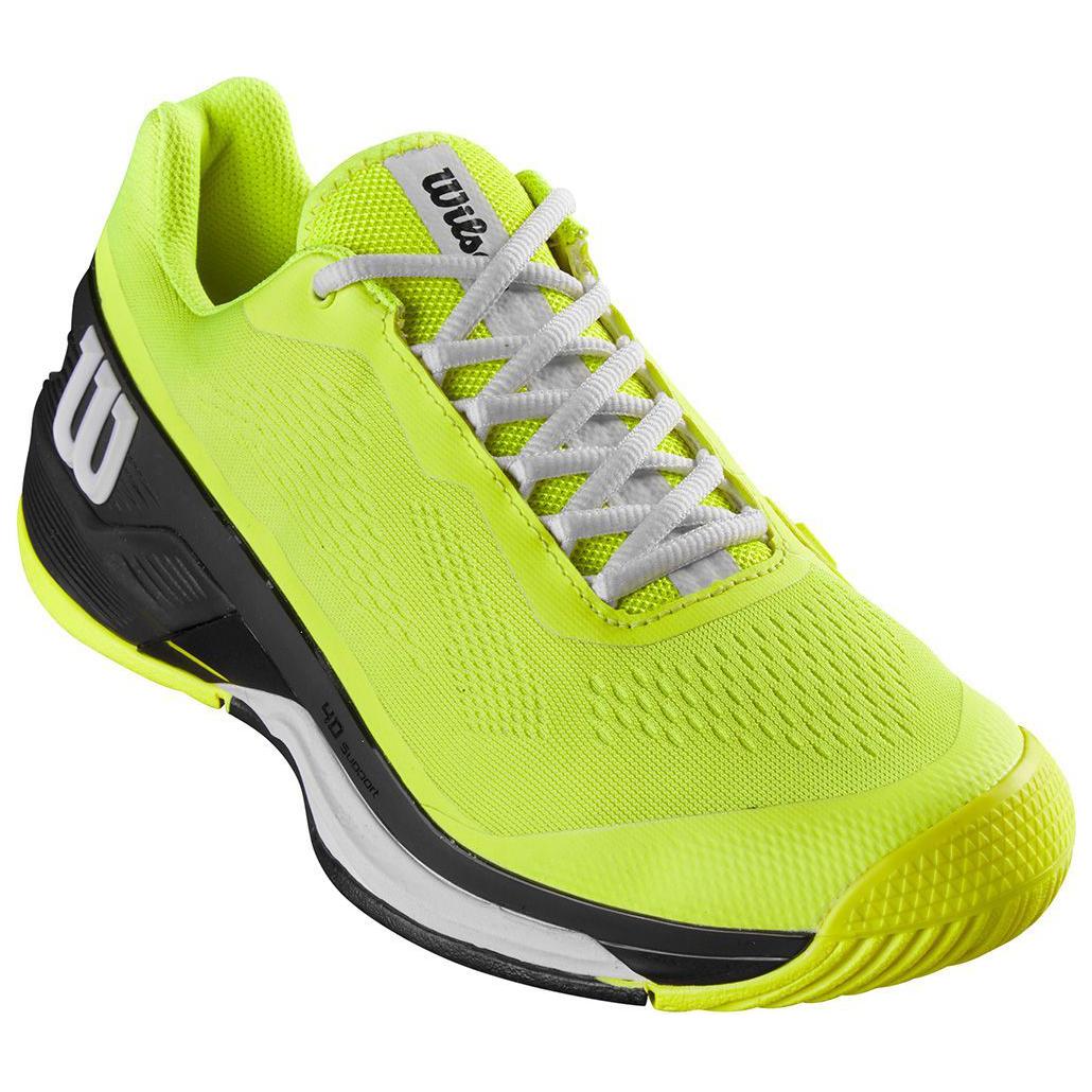 Wilson Rush Pro 4.0 Comfortable Slip Resistant Low top Tennis Shoes Men’s Neon Yellow
