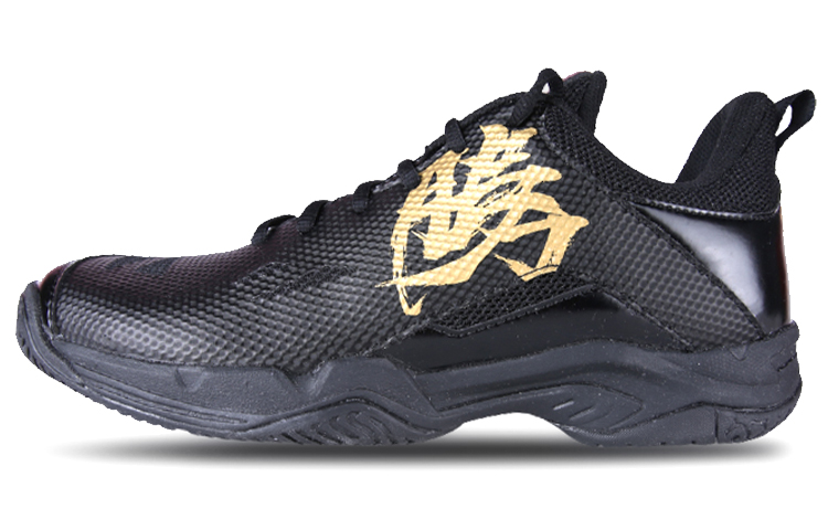 VICTOR Mesh, Synthetic Leather Cushioning Slip Resistant Abrasion Resistant Low top Badminton Shoes Unisex Black Gold