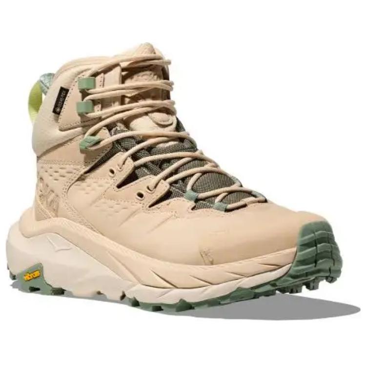 HOKA ONE ONE Kaha 2 Slip Resistant Abrasion Resistant Mid top Mountaineering Shoes Women’s Oak White