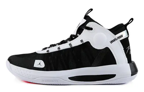 Jordan Jumpman 2020 PF lightweight mid-top practical basketball shoes men's black and white
