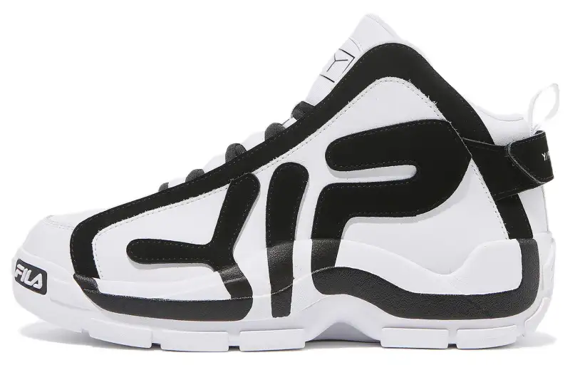 Y/Project x FILA Grant Hill 2 Leather Mid top Vintage Basketball Shoes Unisex White Black Korean Style