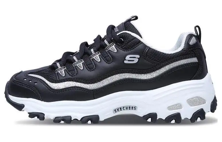 Skechers D'Lites D'LITES Now & Then Y2K Vintage Running Shoes Mesh, Artificial Leather Casual Cushioning Low top
