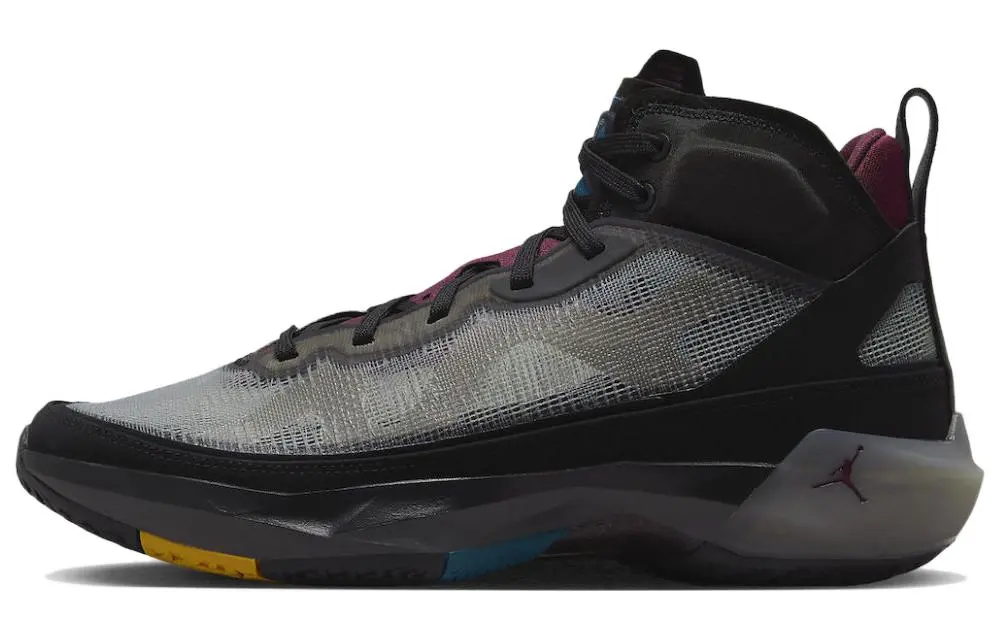 Jordan Air Jordan 37 'Bordeaux' Cushioning Slip Resistant Abrasion Resistant Mid top Basketball Shoes Men's