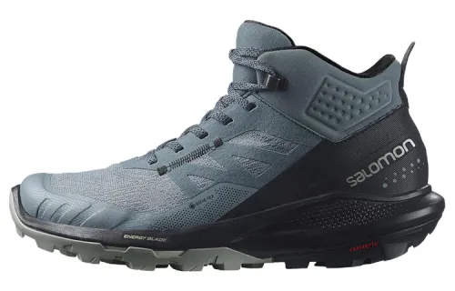 SALOMON OUTpulse Comfortable Abrasion Resistant Mid top Mountaineering Shoes Women's Black Blue