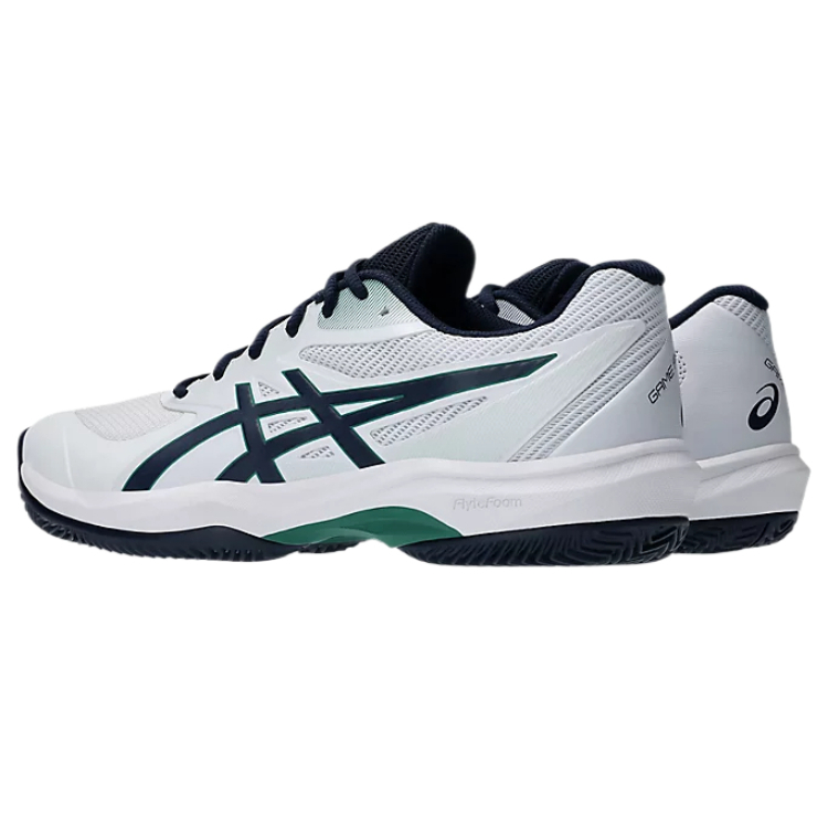 Asics GAME FF Synthetic Leather Cushioning Lightweight Low top Tennis Shoes Men’s White Blue