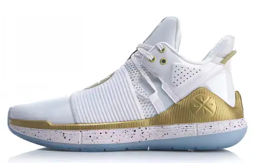 LiNing Li Ning Shadow Wade's Shadow Sixth Man Shock Absorbing Anti-Slip Wear-Resistant Mid-top Basketball Shoes Men's Platinum