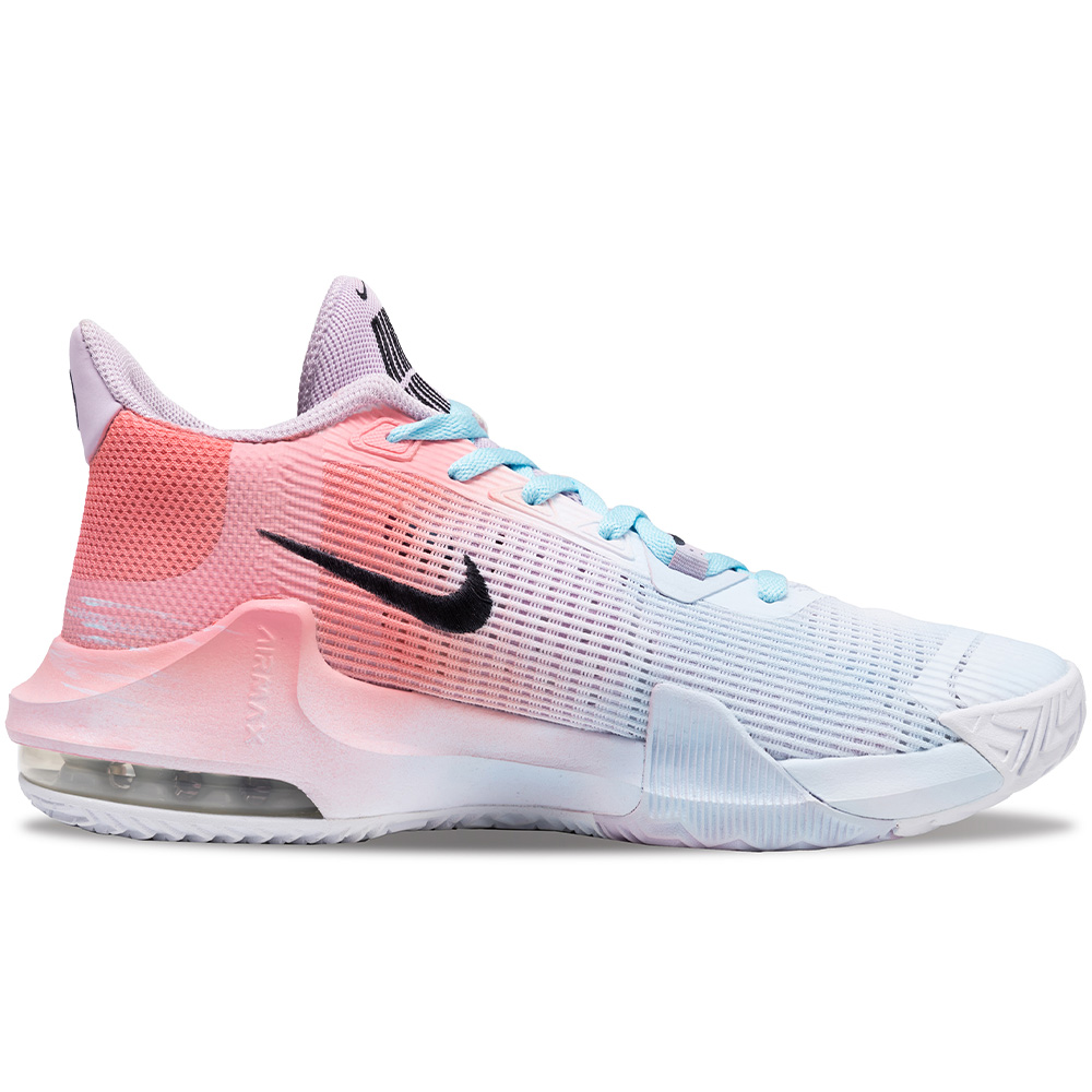 Nike Air Max Impact 3 Cushioning, Wear Resistant Low top Basketball Shoes Unisex Pink Blue