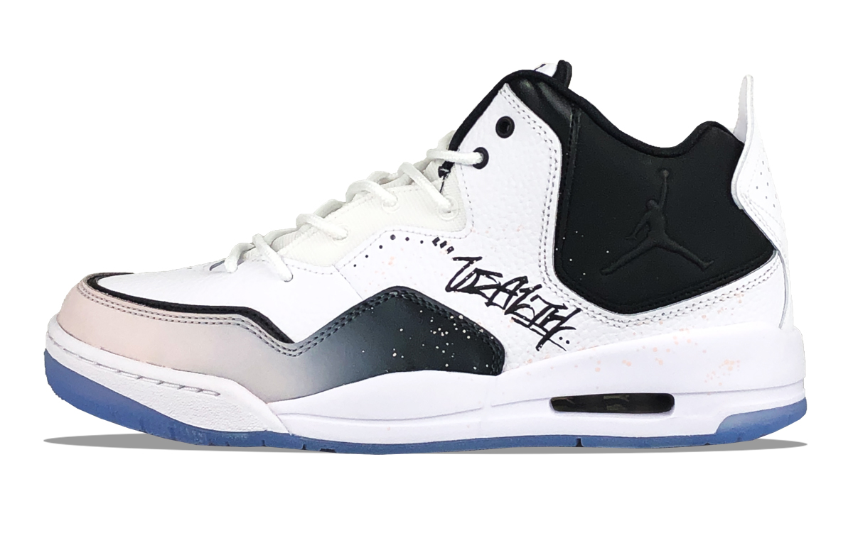 Jordan Courtside 23 Pink Miracle Mid top Vintage Basketball Shoes Unisex Pink White Black
