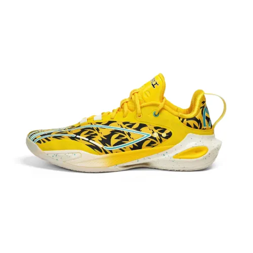 Li Ning Speed 11 Textile, TPU Low top Basketball Shoes Men's Yellow