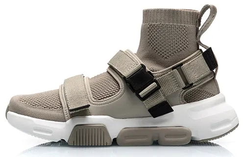 Li Ning CF High top Vintage Basketball Shoes Men's Camel