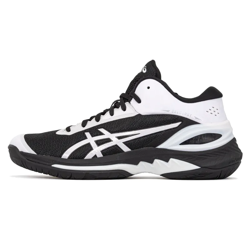 ASICS Gel Burst 28 Versatile Cushioning Slip Resistant Abrasion Resistant Mid top Basketball Shoes Men's Black White