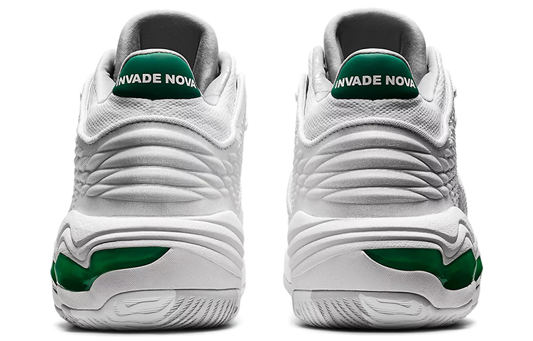 Мужские кроссовки ASICS Invade Nova (бело-зеленые) — Белый / зелёный — фото 5