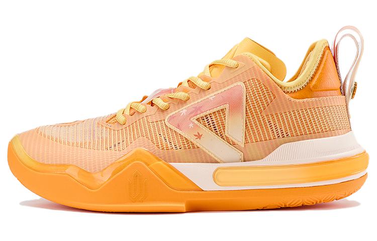 PEAK Slip Resistant Abrasion Resistant Low top Basketball Shoes Men’s Yellow