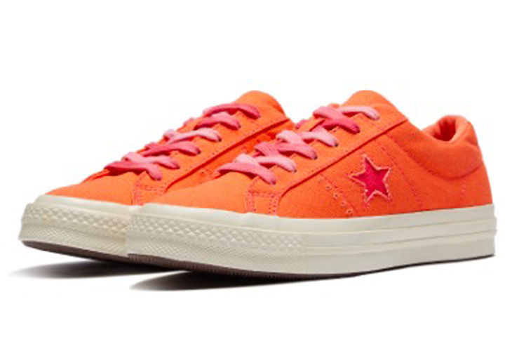 Женские кеды Converse One Star (оранжевый) — фото 3