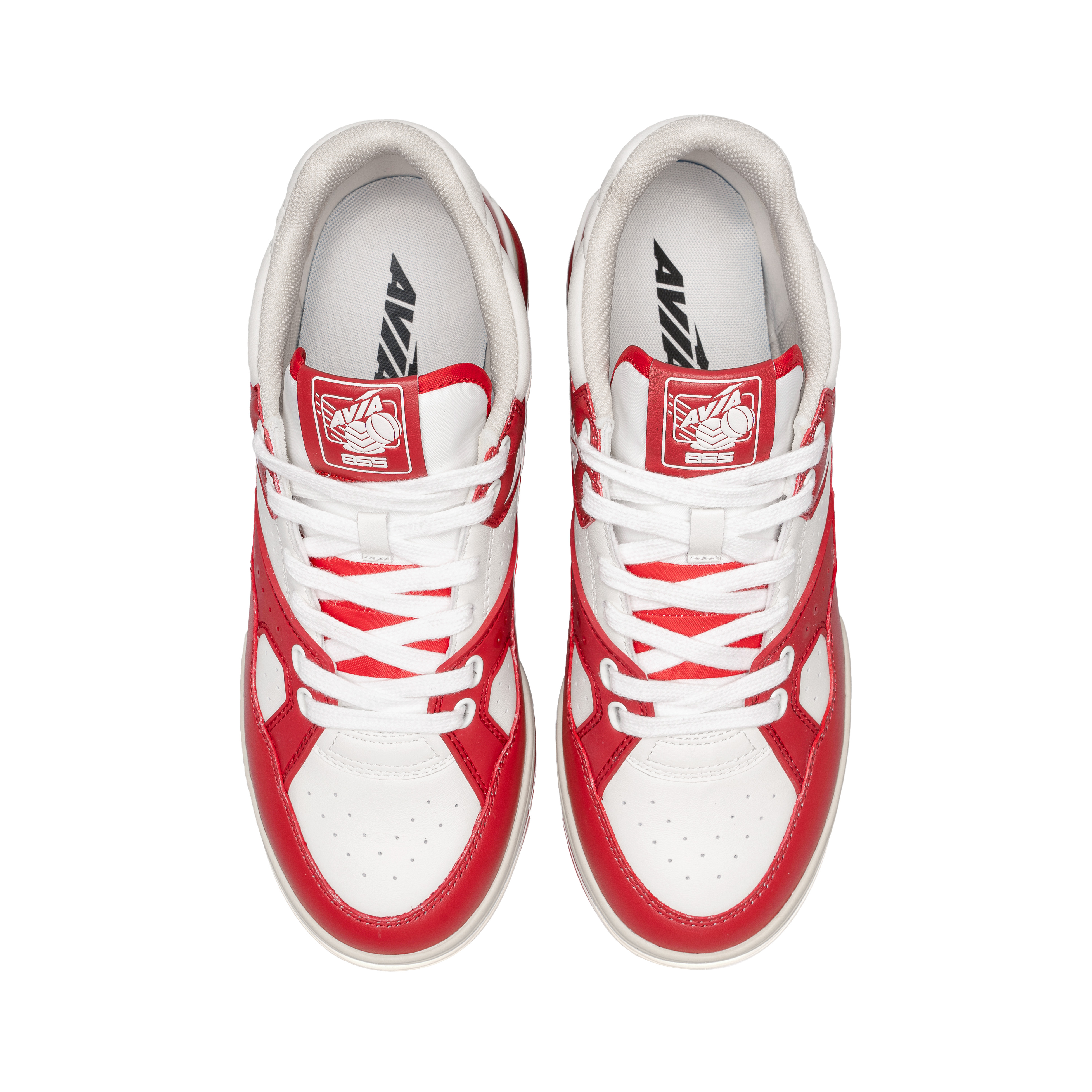 AVIA 855L Cow Leather Cushioning, Wear Resistant Low top Vintage Basketball Shoes Men’s Red White