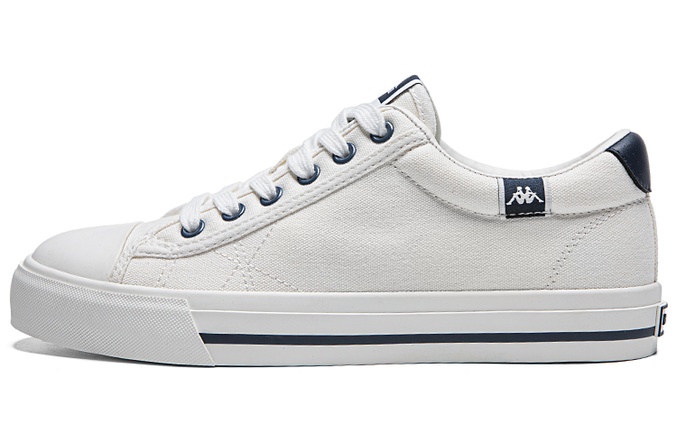 Kappa Slip Resistant, Abrasion Resistant, Breathable, Lightweight Coverage Low top Canvas Shoes Unisex White