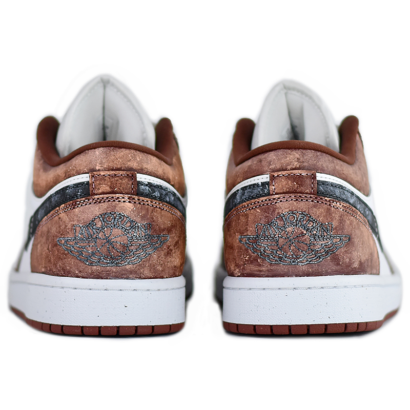 Jordan Air Jordan 1 Low top Vintage Basketball Shoes Unisex Brown Red