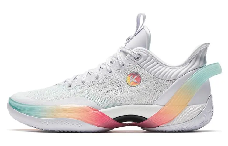 ANTA Three Point Rain1.0 Basketball Shoes Men's Low Top White/Orange