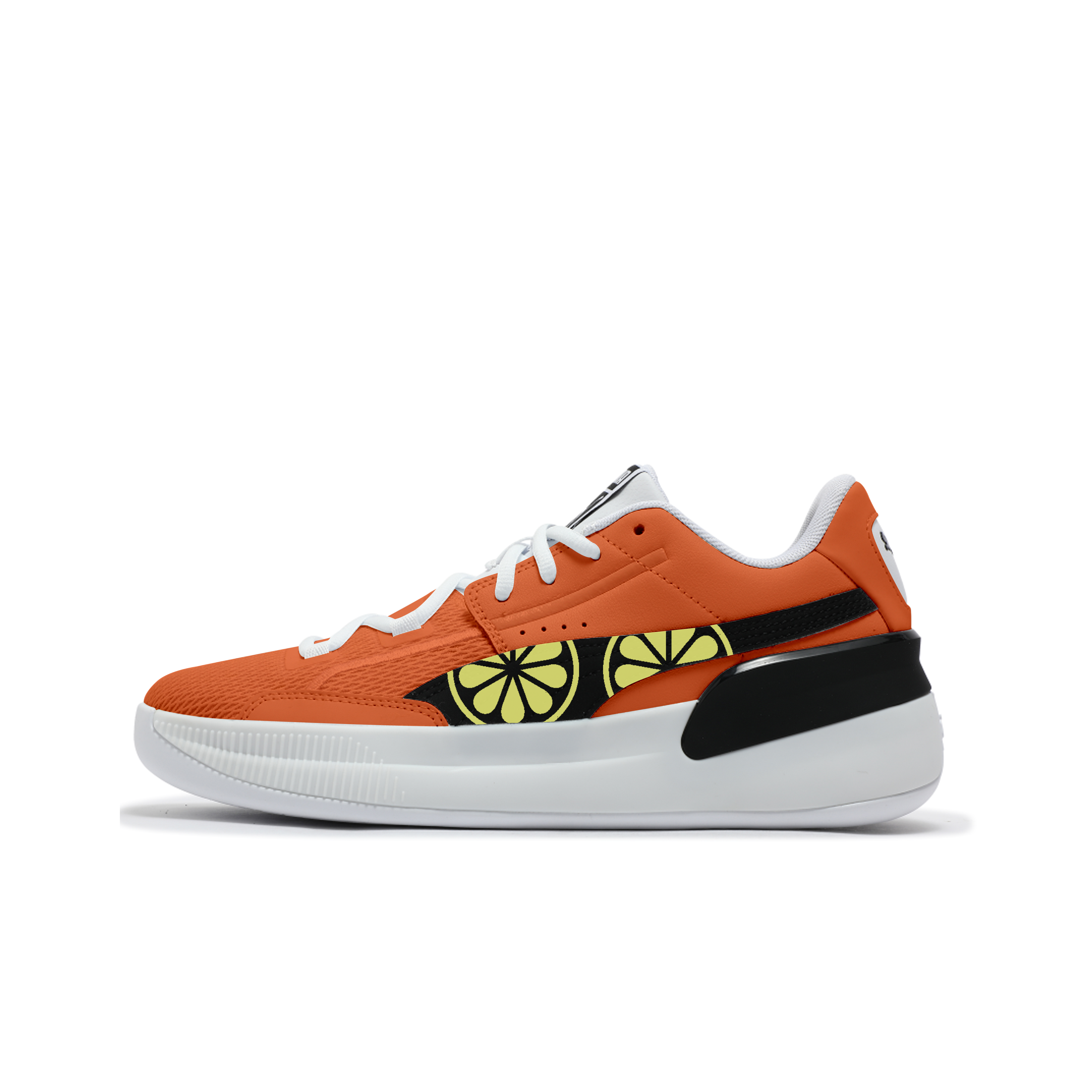 PUMA Clyde Hardwood Team Abrasion Resistant Low top Basketball Shoes Unisex Orange