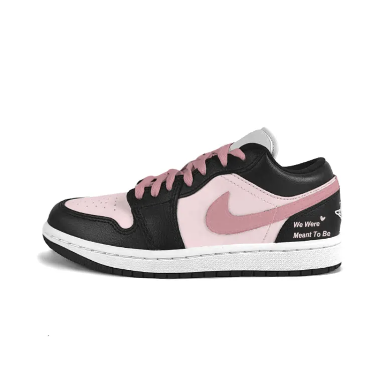 Jordan Air Jordan 1 Slip Resistant, Abrasion Resistant, Lightweight Low top Vintage Basketball Shoes Women's Black