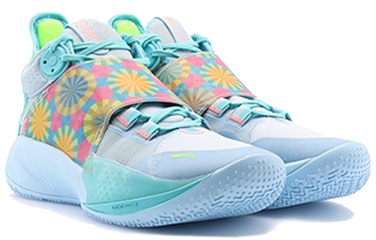 Li Ning SONIC 9 Textile, Synthetic Leather, TPU Cushioning Slip Resistant Abrasion Resistant Coverage Support Mid top