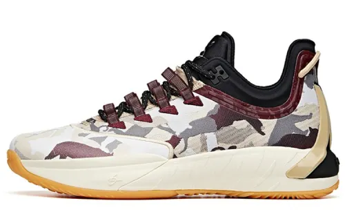 Anta Anta GH1 low comfortable and versatile fabric synthetic leather shock-absorbing, non-slip and wear-resistant low-top basketball shoes men's brown black